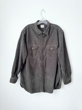 J. Crew Brown Corduroy Button Shirt Jacket